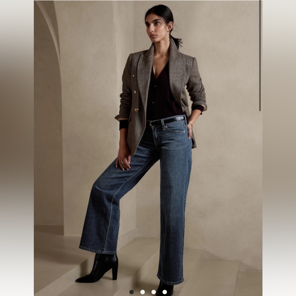 Banana Republic Factory Low Rise Wide Leg Jean